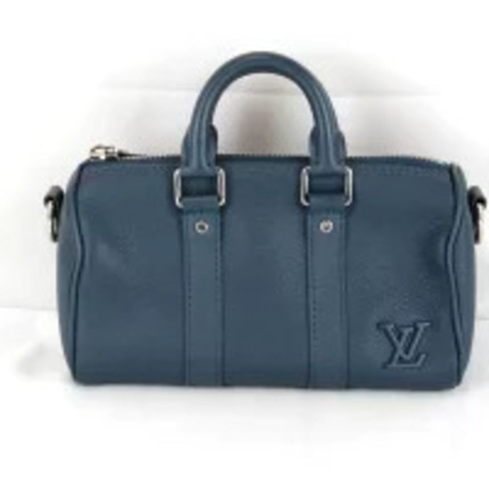 Louis Vuitton Aerogram Keepall Shoulder Bag Luxury Handbag Leather Blue